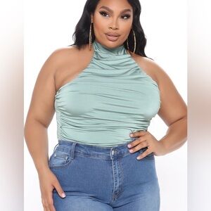 Fashion Nova Keep Up With The Vibe Ruched Bodysuit